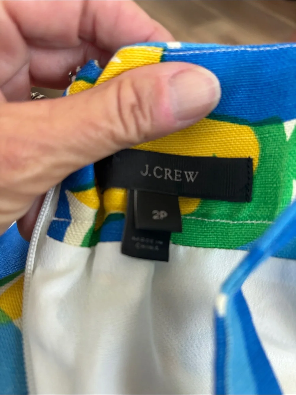 J. Crew Blue, Yellow & Green Floral Mini shift Dress 2p EUC